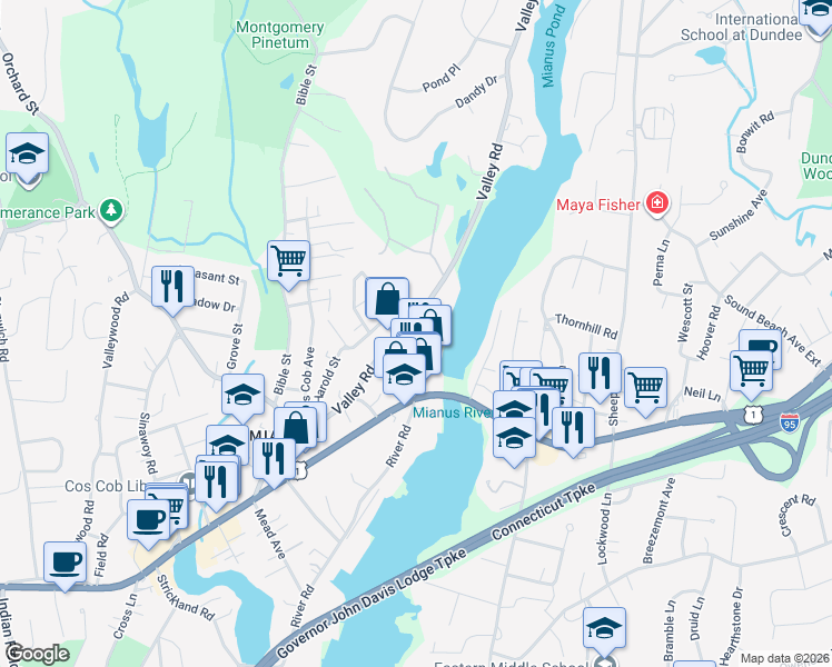 map of restaurants, bars, coffee shops, grocery stores, and more near in Greenwich