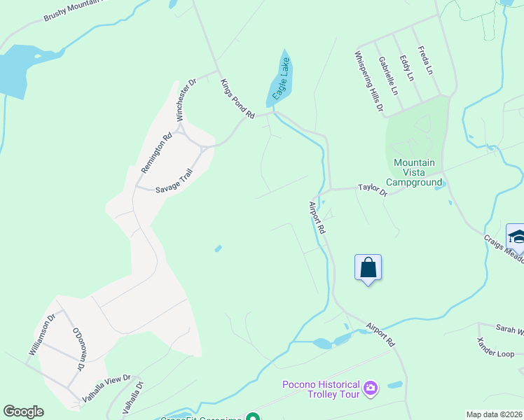 map of restaurants, bars, coffee shops, grocery stores, and more near 2202 Black Bear Drive in East Stroudsburg