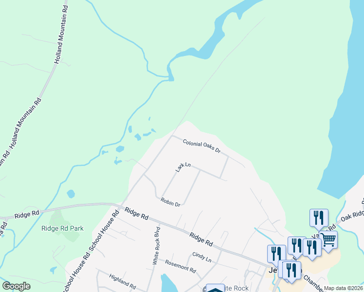 map of restaurants, bars, coffee shops, grocery stores, and more near 4 Colonial Oaks Drive in Jefferson