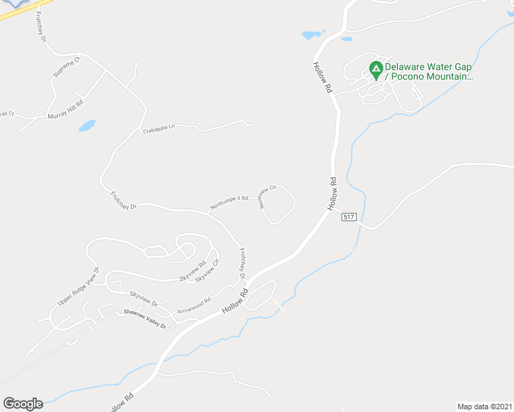 map of restaurants, bars, coffee shops, grocery stores, and more near 352 Northslope II Road in East Stroudsburg