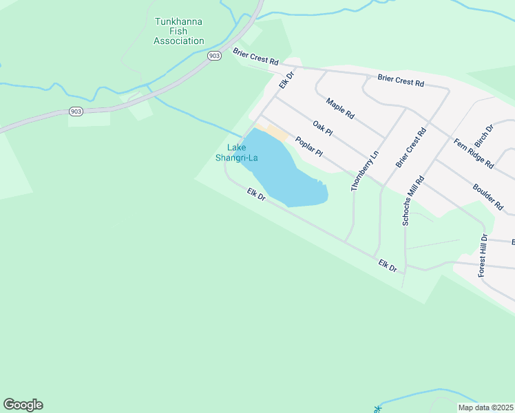 map of restaurants, bars, coffee shops, grocery stores, and more near 220 Elk Drive in Blakeslee