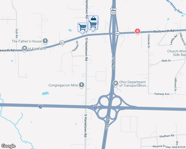 map of restaurants, bars, coffee shops, grocery stores, and more near 3831 Neitz Drive in Norton