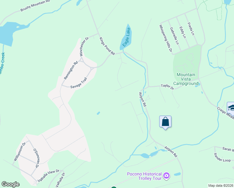 map of restaurants, bars, coffee shops, grocery stores, and more near 2202 Black Bear Drive in East Stroudsburg