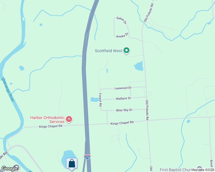map of restaurants, bars, coffee shops, grocery stores, and more near 400 Leawood Drive in New Castle
