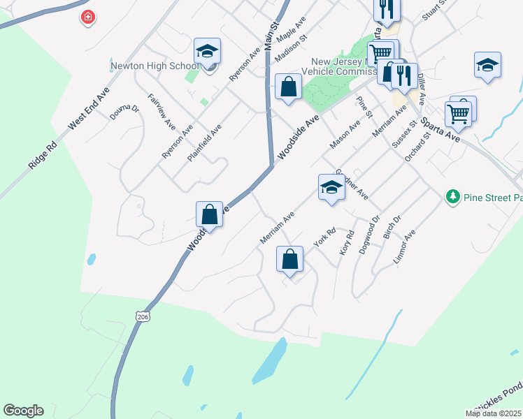 map of restaurants, bars, coffee shops, grocery stores, and more near 31 Paterson Avenue in Newton