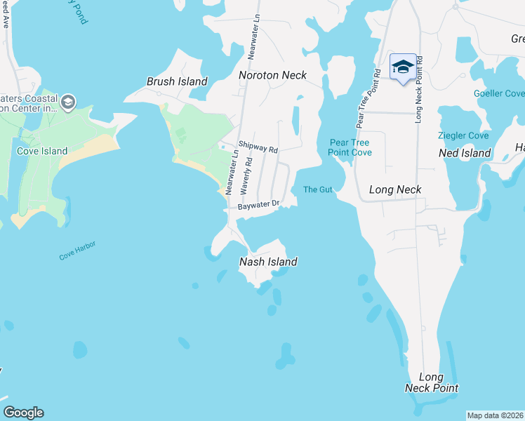map of restaurants, bars, coffee shops, grocery stores, and more near 17 Baywater Drive in Darien