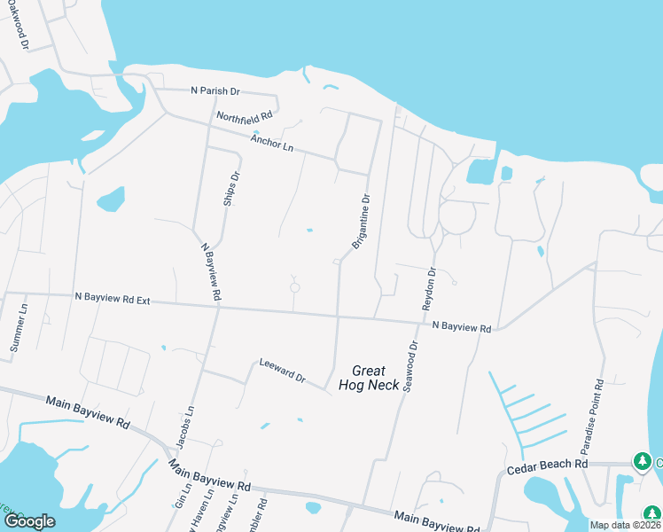 map of restaurants, bars, coffee shops, grocery stores, and more near 2000 Brigantine Drive in Southold
