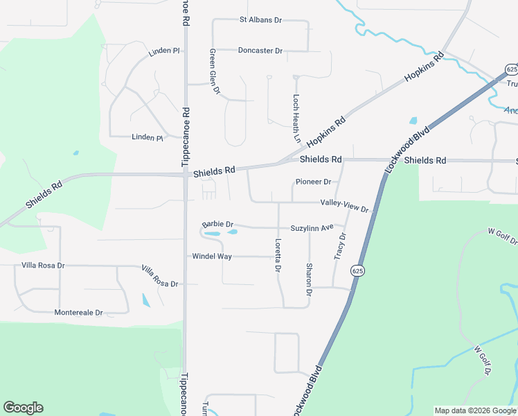 map of restaurants, bars, coffee shops, grocery stores, and more near 1313 Valley-View Drive in Youngstown