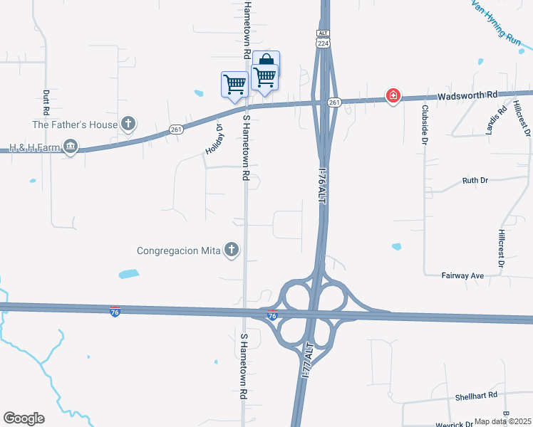 map of restaurants, bars, coffee shops, grocery stores, and more near 3831 Neitz Drive in Norton