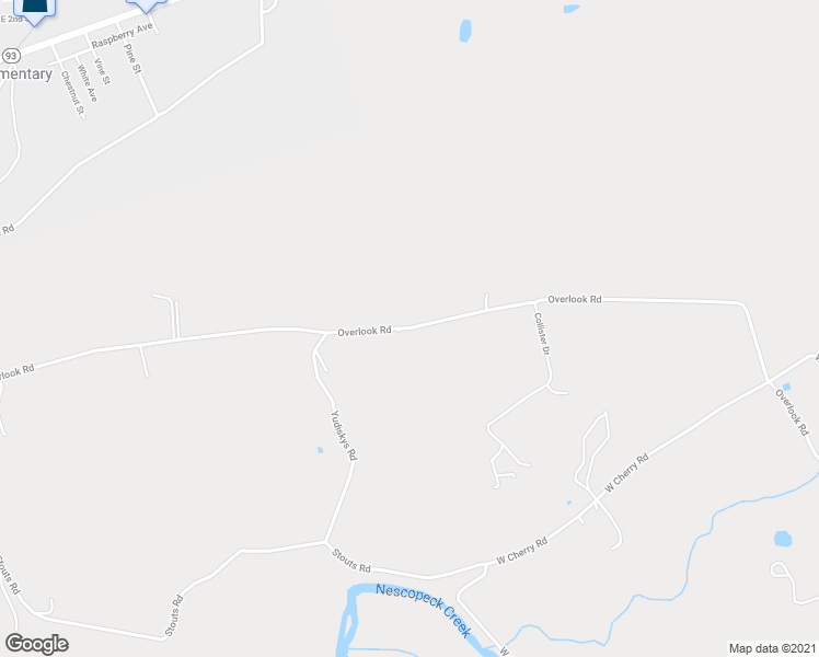 map of restaurants, bars, coffee shops, grocery stores, and more near Overlook Rd in Nescopeck