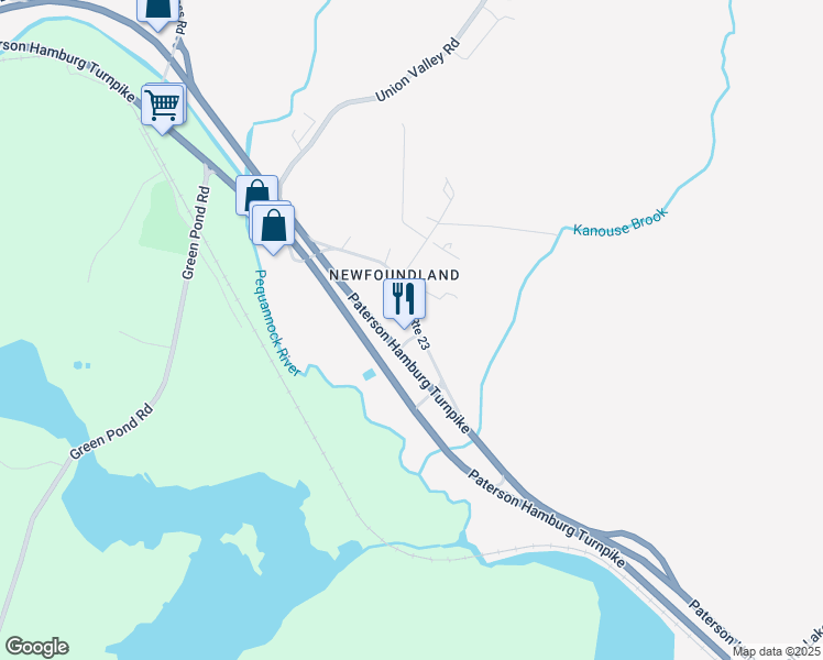 map of restaurants, bars, coffee shops, grocery stores, and more near 27 Old Route 23 in West Milford