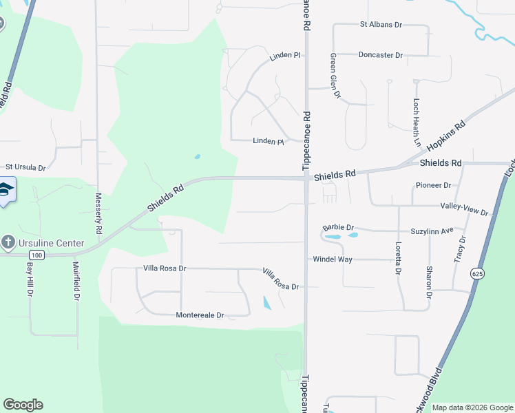 map of restaurants, bars, coffee shops, grocery stores, and more near 3700 Sperone Drive in Canfield