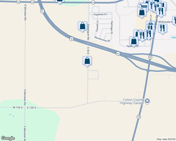 map of restaurants, bars, coffee shops, grocery stores, and more near 501 South Paradise Drive in Rochester