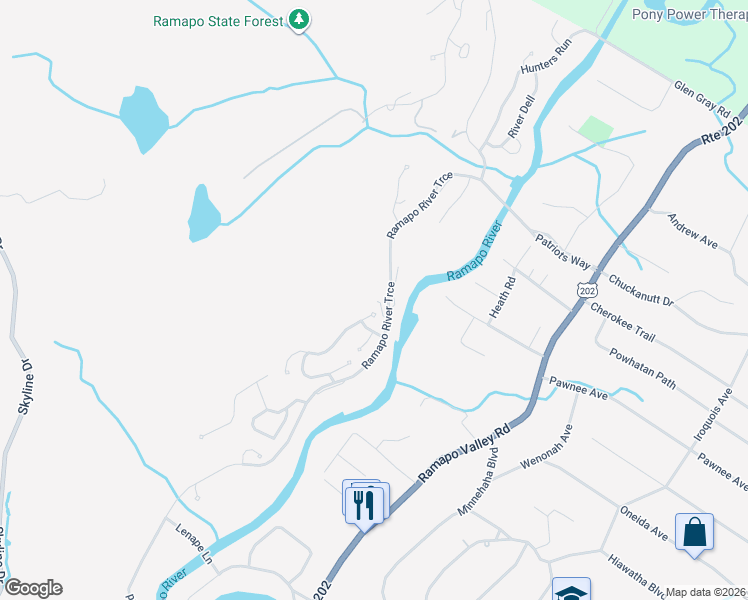 map of restaurants, bars, coffee shops, grocery stores, and more near 65 Winding Ridge in Oakland