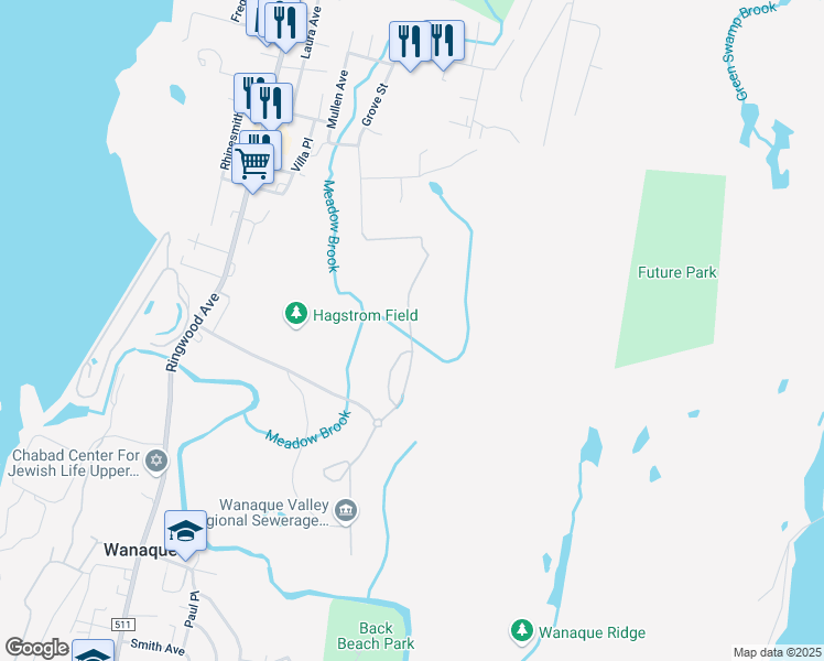 map of restaurants, bars, coffee shops, grocery stores, and more near 3100 Warren's Way in Wanaque