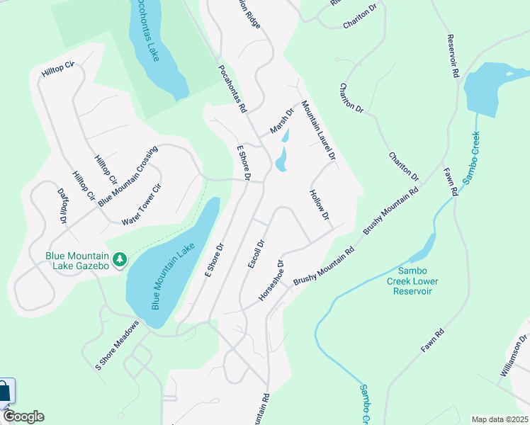 map of restaurants, bars, coffee shops, grocery stores, and more near 199 Escoll Drive in East Stroudsburg