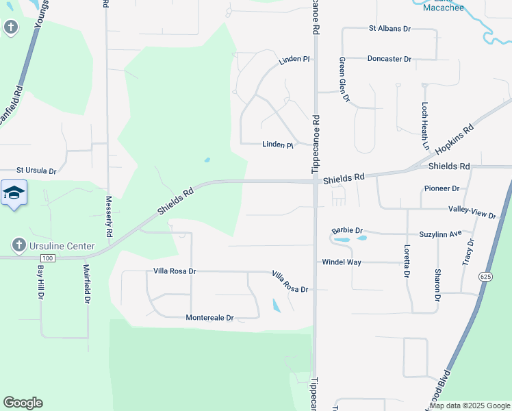 map of restaurants, bars, coffee shops, grocery stores, and more near 3766 Sperone Court in Canfield