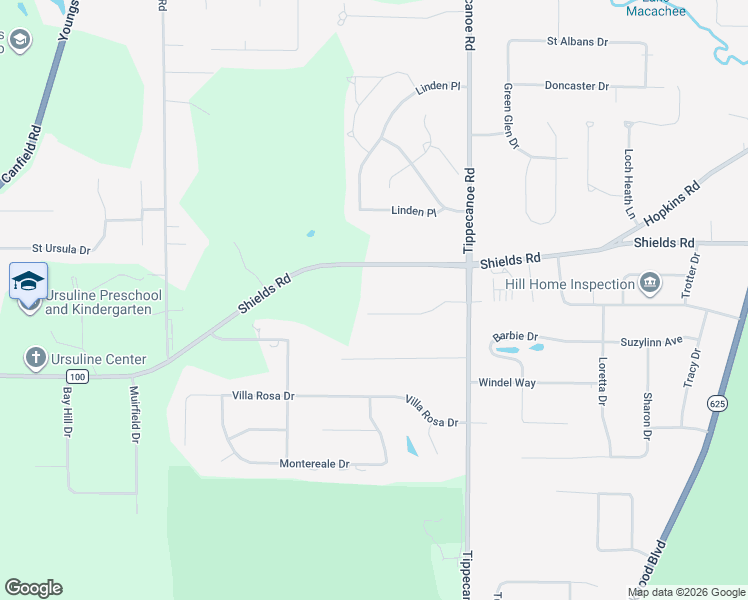 map of restaurants, bars, coffee shops, grocery stores, and more near 3766 Sperone Drive in Canfield