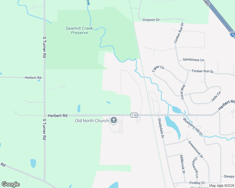 map of restaurants, bars, coffee shops, grocery stores, and more near 7222 Herbert Road in Canfield