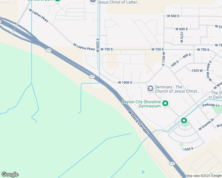 map of restaurants, bars, coffee shops, grocery stores, and more near 2083 West 1000 South in Layton