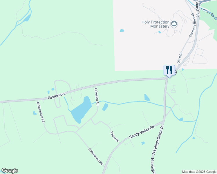 map of restaurants, bars, coffee shops, grocery stores, and more near 1219 Foster Avenue in White Haven