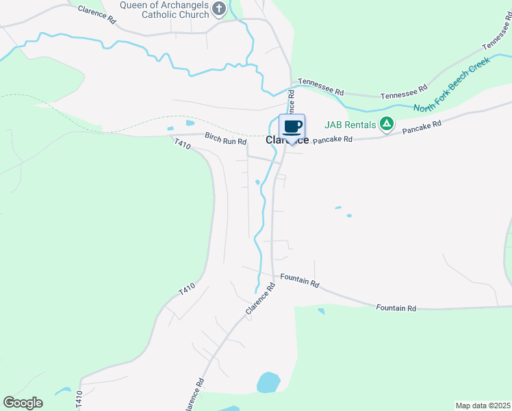 map of restaurants, bars, coffee shops, grocery stores, and more near Clarence Road in Clarence