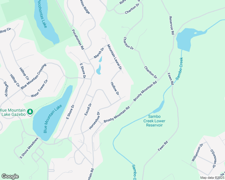 map of restaurants, bars, coffee shops, grocery stores, and more near 3119 Hollow Drive in East Stroudsburg