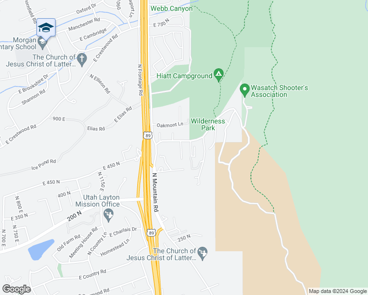 map of restaurants, bars, coffee shops, grocery stores, and more near 624 North 1400 East in Fruit Heights
