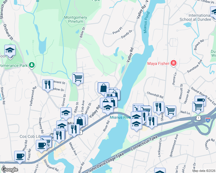 map of restaurants, bars, coffee shops, grocery stores, and more near in Greenwich