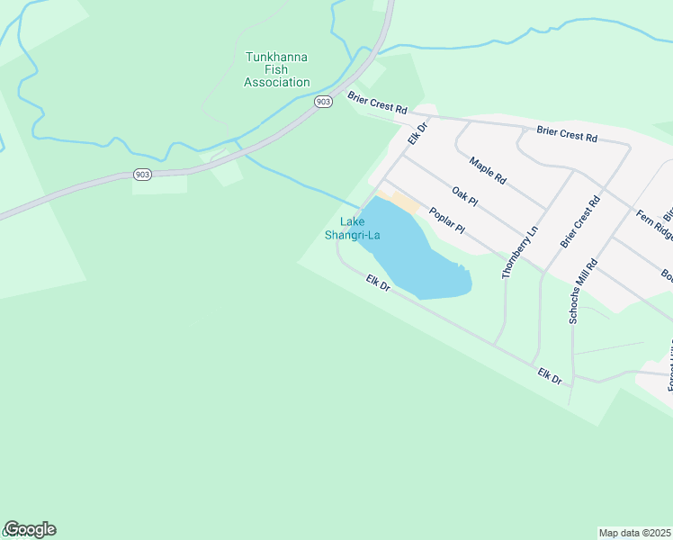map of restaurants, bars, coffee shops, grocery stores, and more near 196 Elk Drive in Blakeslee