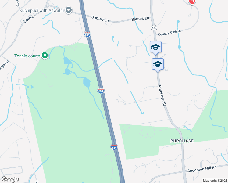 map of restaurants, bars, coffee shops, grocery stores, and more near 18 Stone Bridge Road in Harrison