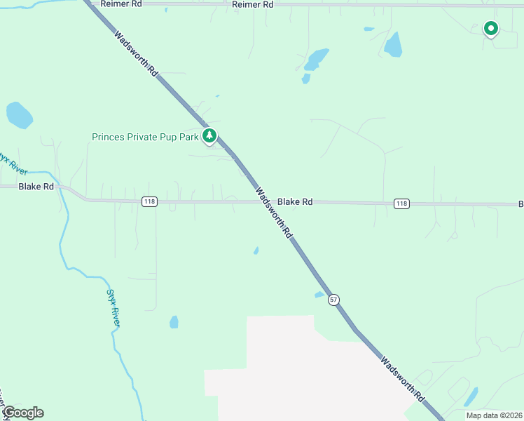 map of restaurants, bars, coffee shops, grocery stores, and more near 2373 Blake Road in Wadsworth
