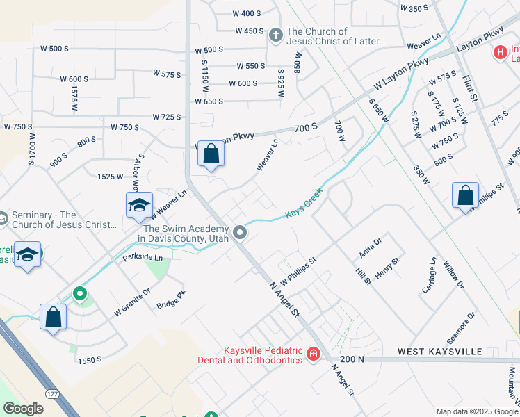 map of restaurants, bars, coffee shops, grocery stores, and more near 991 Shoreline Drive in Layton