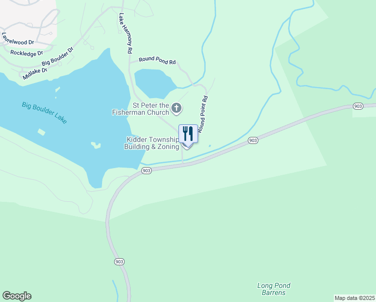 map of restaurants, bars, coffee shops, grocery stores, and more near in Lake Harmony