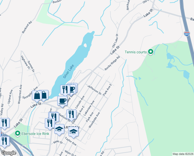 map of restaurants, bars, coffee shops, grocery stores, and more near 225 Lincoln Avenue in Harrison