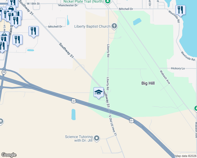 map of restaurants, bars, coffee shops, grocery stores, and more near 2787 Southway 31 in Rochester