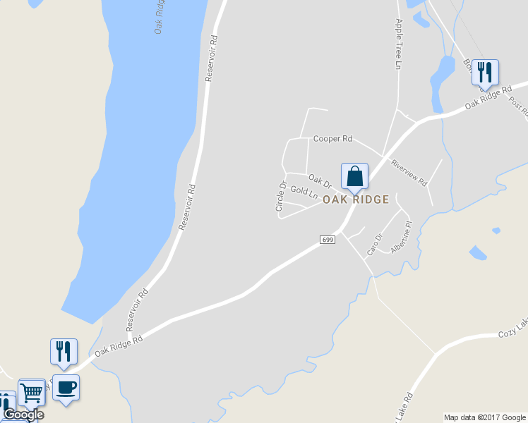 map of restaurants, bars, coffee shops, grocery stores, and more near 50 Circle Drive in West Milford