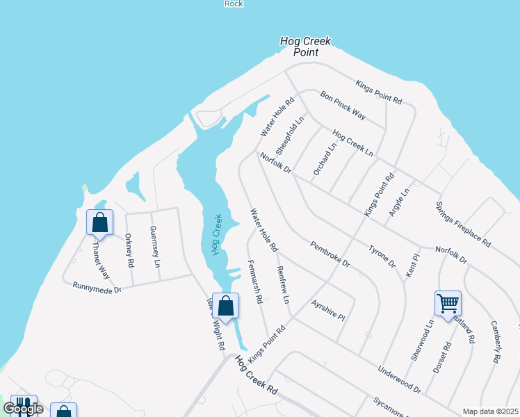 map of restaurants, bars, coffee shops, grocery stores, and more near 117 Water Hole Road in East Hampton