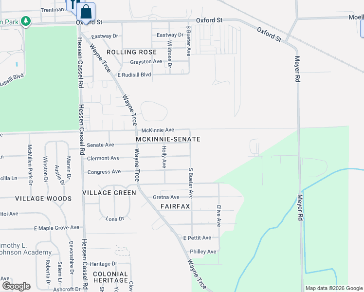 map of restaurants, bars, coffee shops, grocery stores, and more near 3912 Senate Avenue in Fort Wayne