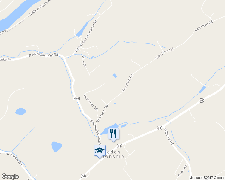 map of restaurants, bars, coffee shops, grocery stores, and more near 78 Van Horn Road in Newton