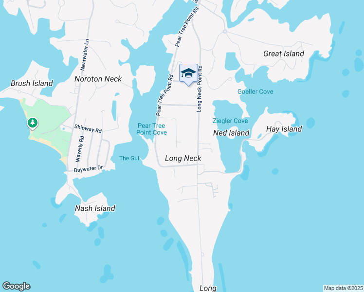 map of restaurants, bars, coffee shops, grocery stores, and more near 18 Crane Road in Darien