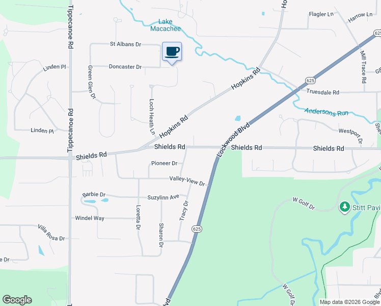 map of restaurants, bars, coffee shops, grocery stores, and more near 5235 Trotter Drive in Youngstown