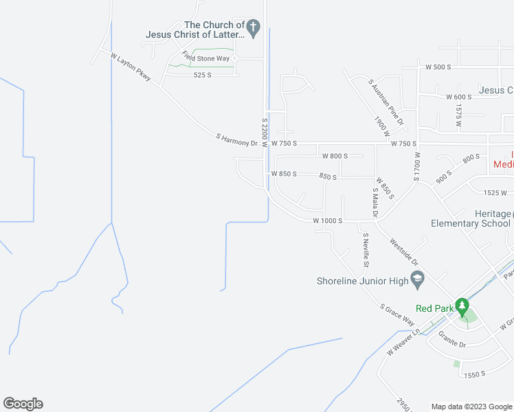 map of restaurants, bars, coffee shops, grocery stores, and more near 966 South 2200 West in Layton