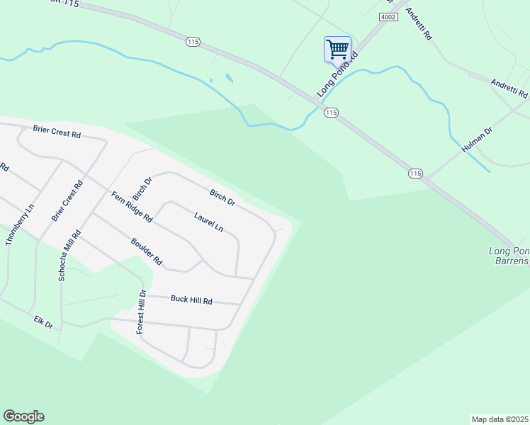 map of restaurants, bars, coffee shops, grocery stores, and more near 120 Birch Drive in Jim Thorpe