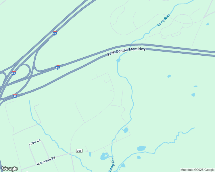 map of restaurants, bars, coffee shops, grocery stores, and more near Trolley Bed Road in Drums