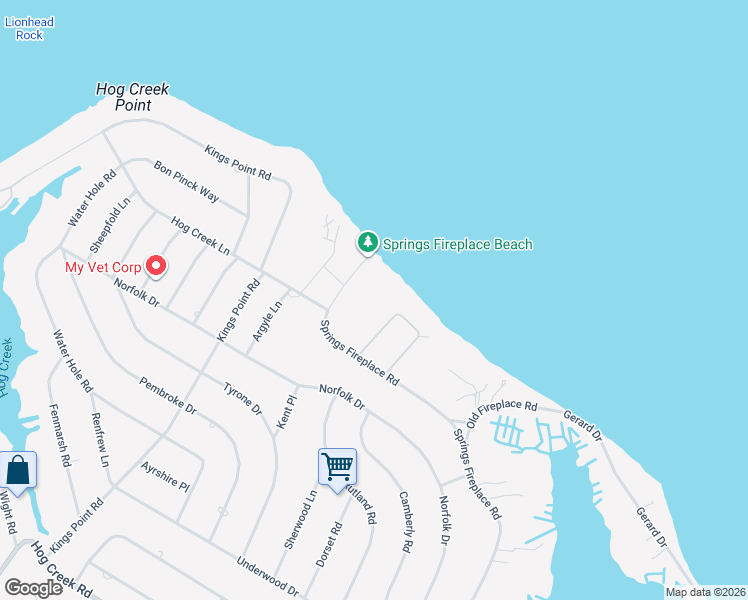 map of restaurants, bars, coffee shops, grocery stores, and more near 1254 Springs Fireplace Road in East Hampton