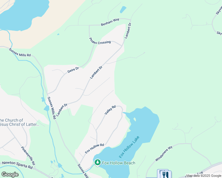 map of restaurants, bars, coffee shops, grocery stores, and more near 104 Fox Ridge Road in Sparta