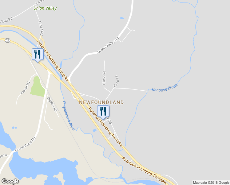 map of restaurants, bars, coffee shops, grocery stores, and more near 24 Kanouse Road in West Milford