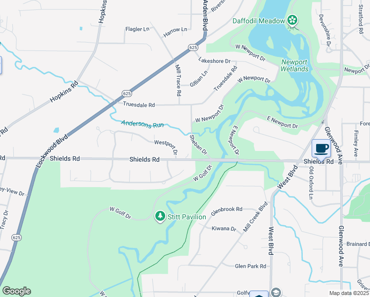 map of restaurants, bars, coffee shops, grocery stores, and more near 820 Westport Drive in Youngstown