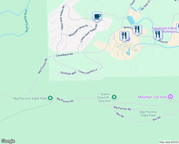 map of restaurants, bars, coffee shops, grocery stores, and more near 148 Cross Country Lane in Tannersville